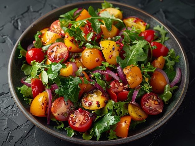 Photo delicious vegetable salad generative ai