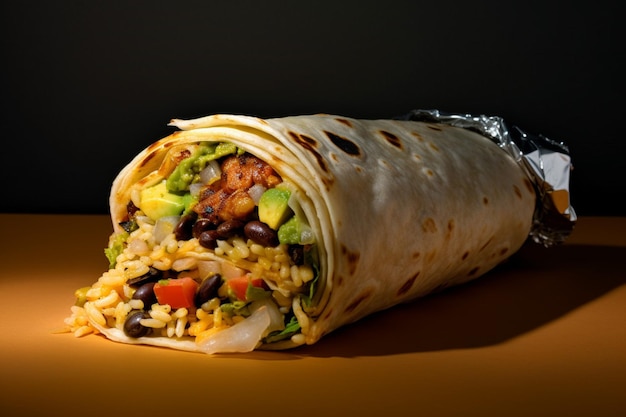 A delicious vegetarian burrito