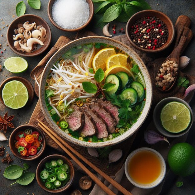 Photo delicious vietnamese food pho high resolution image