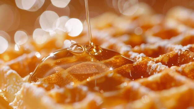 Delicious Waffles voor de perfecte ontbijt poster Generative AI