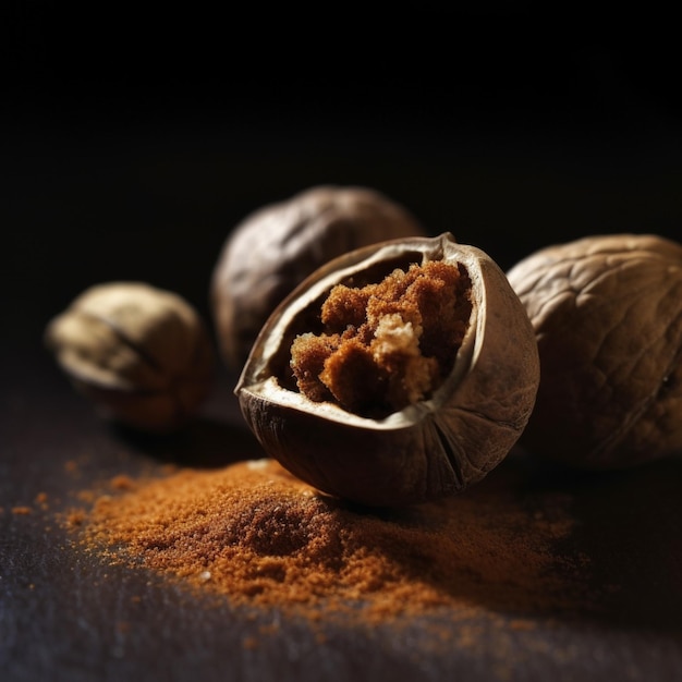 Вкусные грецкие орехи на деревянной миске