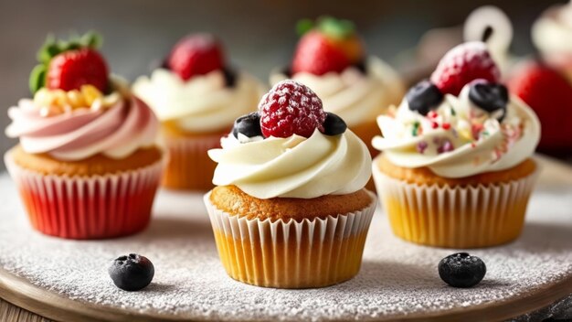 Deliciously decorated cupcakes ready to be enjoyed