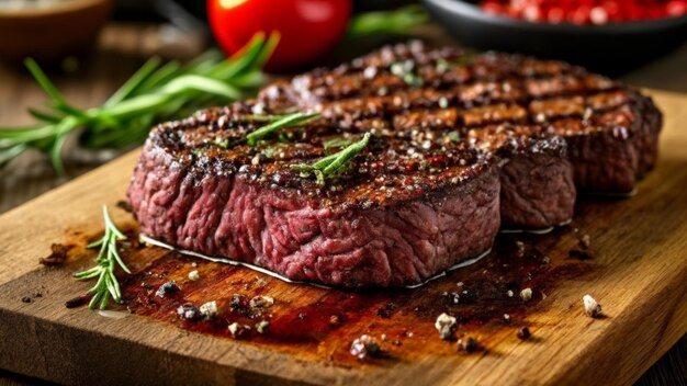 Deliciously grilled steak ready to be savored