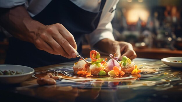 Deliciously Plated Meal with a Fork A Generative AI's Culinary Creation