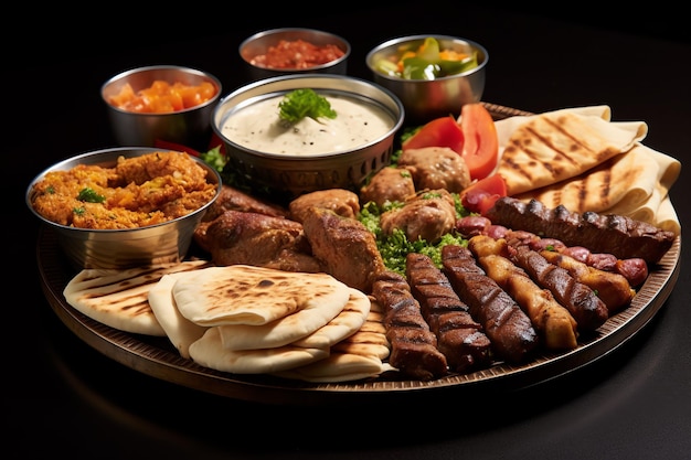 Delicius eten Midden-Oosterse Arabische of mediterrane eettafel