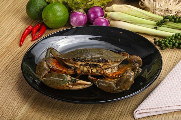 Delicous fresh raw uncooked crab