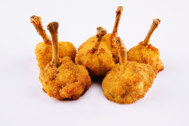 Delicous hot and crispy fried chicken isolated