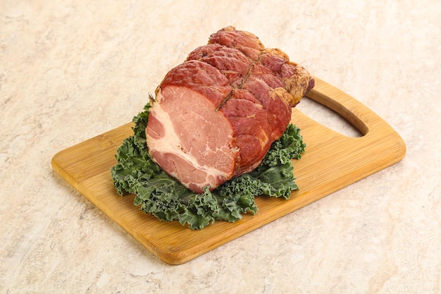 Delicous pork cured meat isolated