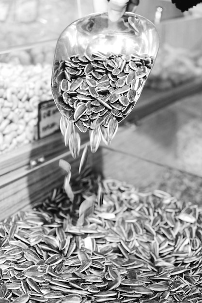 delicous sunflower seeds in the store