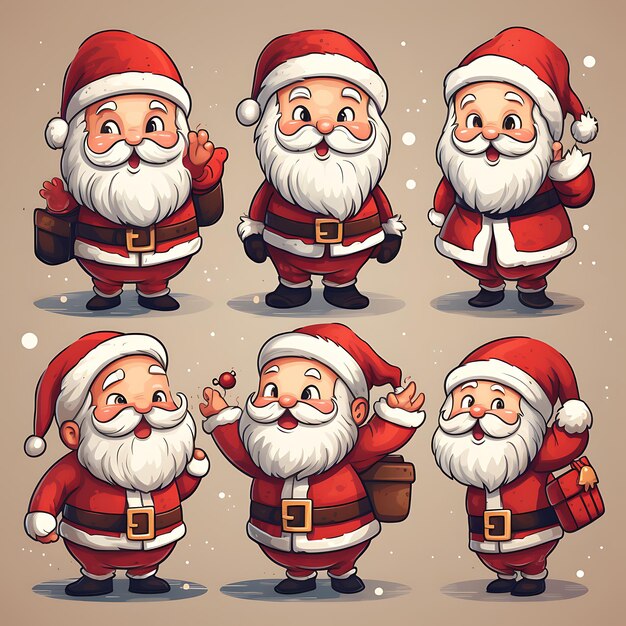 Delight in Cute Drawings of Christmas Characters and Festive Decorations