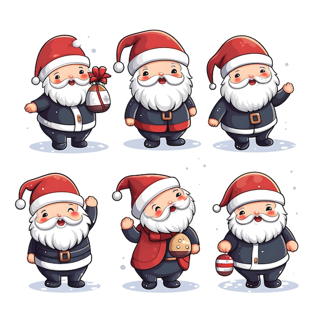 Delight in Cute Drawings of Christmas Characters and Festive Decorations
