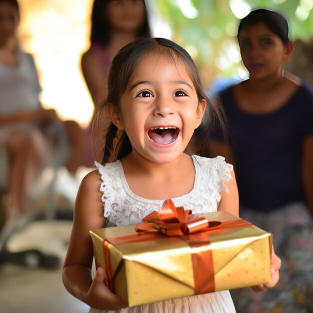 Photo delighted 6yearold girl from mexico receives an unexpected gift