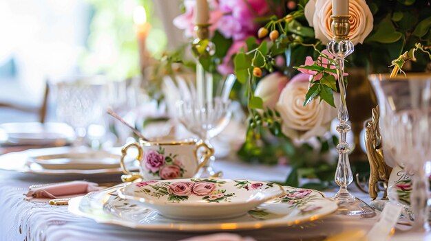 Delightful afternoon tea with cakes and pastries