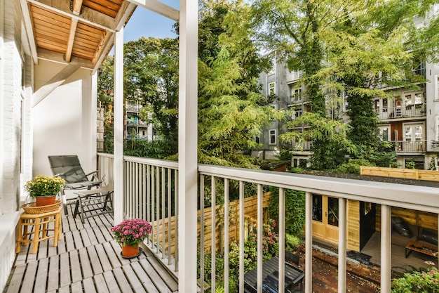 Delightful balcony overlooking the courtyard