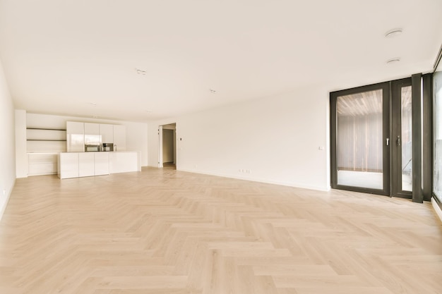 Delightful design of a room with a kitchen area