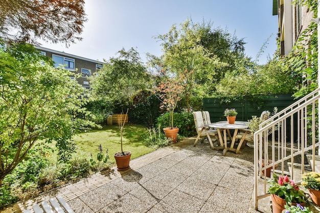 Delightful landscape of the courtyard