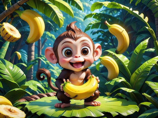 A delightful little monkey enjoying the forest