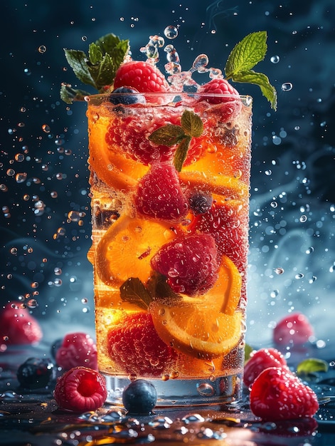 Delightful Natural Fruit Punch Flavor Generative AI