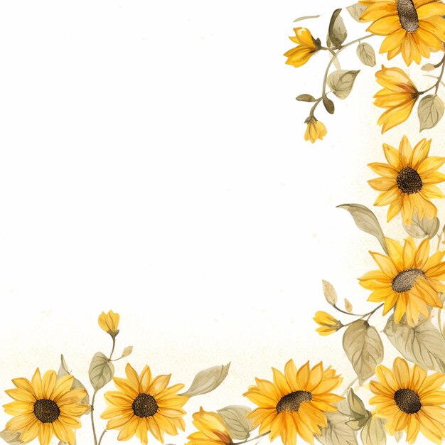 Delightful Sunflower Charm Uncluttered Background