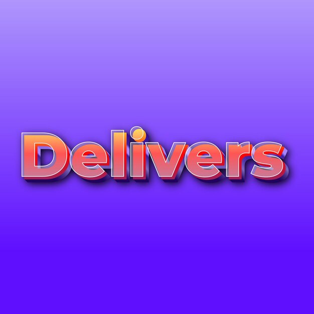 DeliversText effect JPG gradient purple background card photo