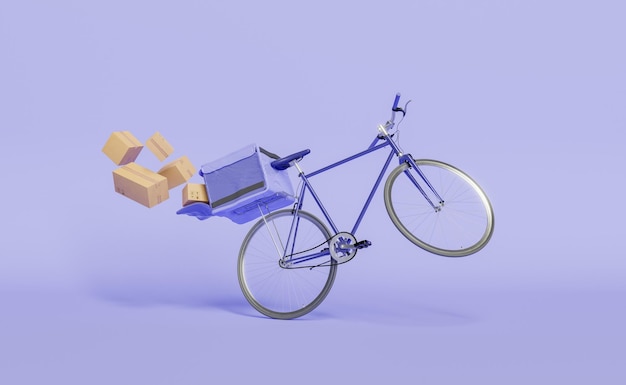 delivery bicycle dropping packages