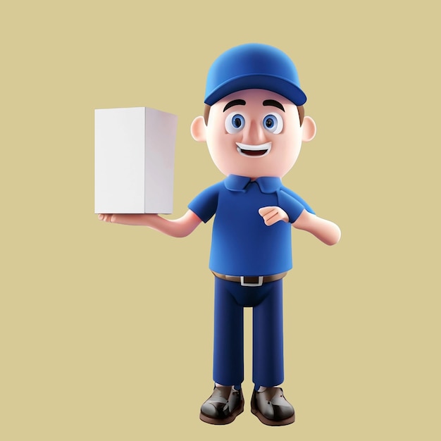 A delivery boy with parcel