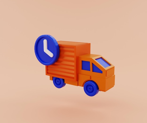 Delivery car 3d render