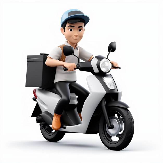 Delivery Courier Swiftly Navigated Through City Street and Ensuring the Package Delivered On Time