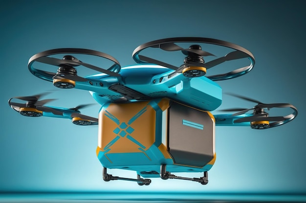 Delivery drone with box cargo automatic delivery