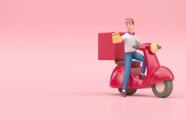 Delivery Food 3D render