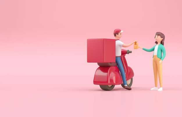 Delivery Food 3D render