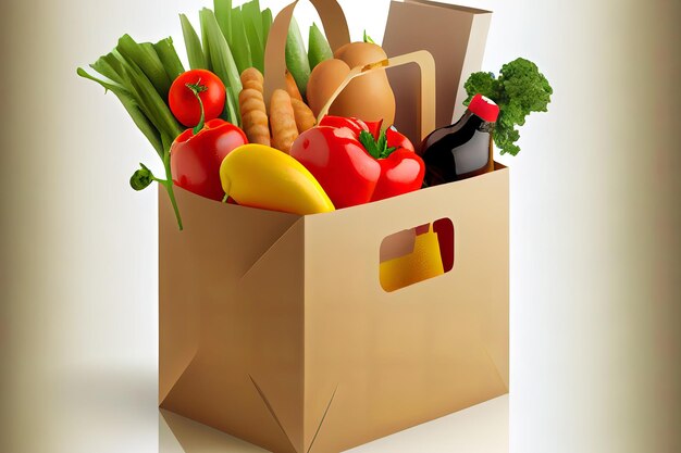 Delivery or grocery shopping healthy food