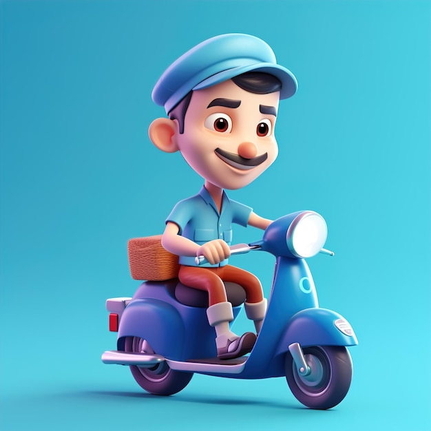 Delivery man concept online order tracking delivery home and officeillustration