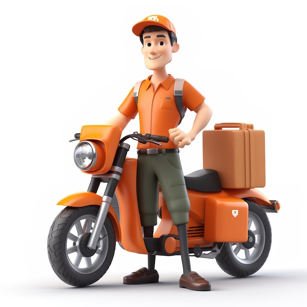 Delivery man concept online order tracking delivery home and officeillustration