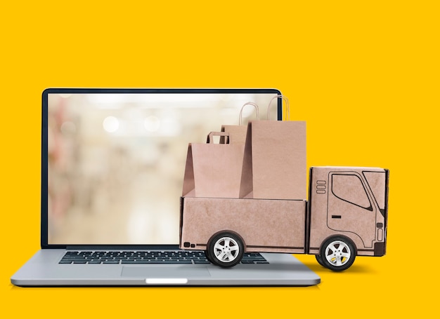 delivery online concept shopping online