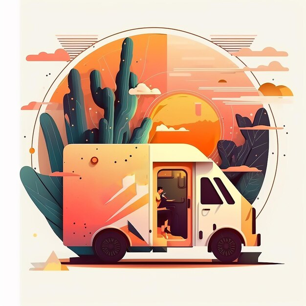 delivery point abstract concept illustration