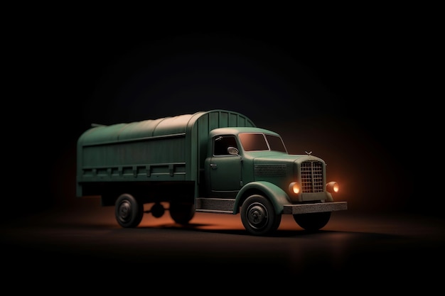 Delivery service old truck Generate Ai