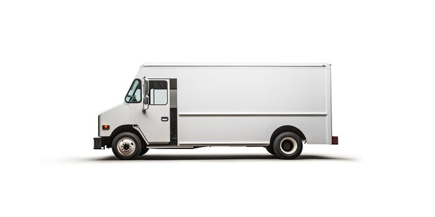 Delivery truck with white side for advertising Generative AI