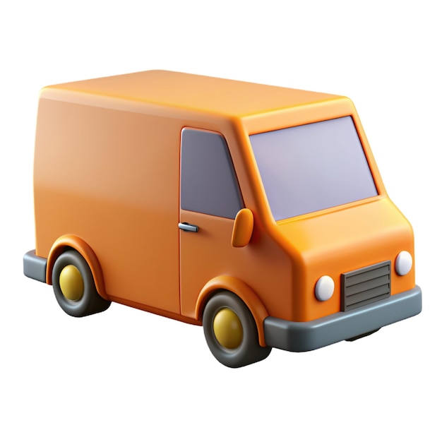 Delivery van icon 3d rendering vector