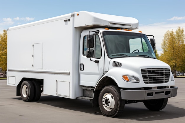 delivery van on a plain background