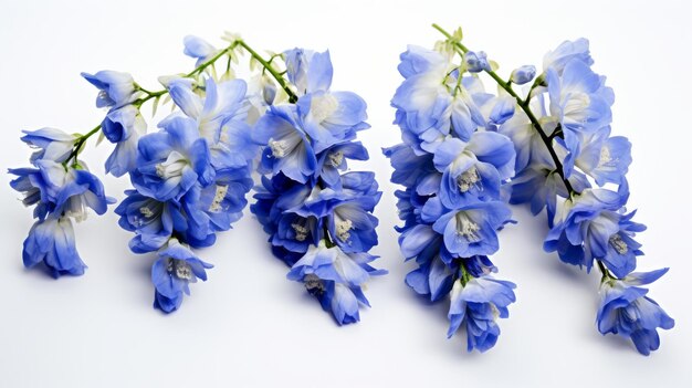 Delphinium Closeup on white background