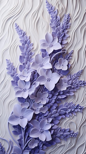 delphinium and lavender flower knife painting artwork of lilac and purple floral