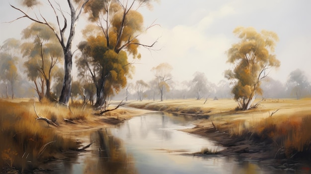 Delta Of Australia A Captivating Landscape Painting