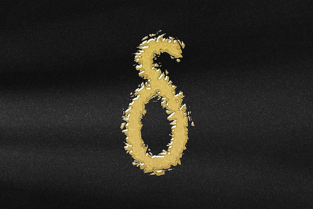 Delta sign. Delta letter, Greek alphabet Symbol, abstract gold with black background