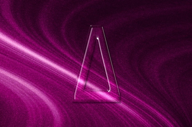 Delta sign. Delta letter, Greek alphabet Symbol, magenta background