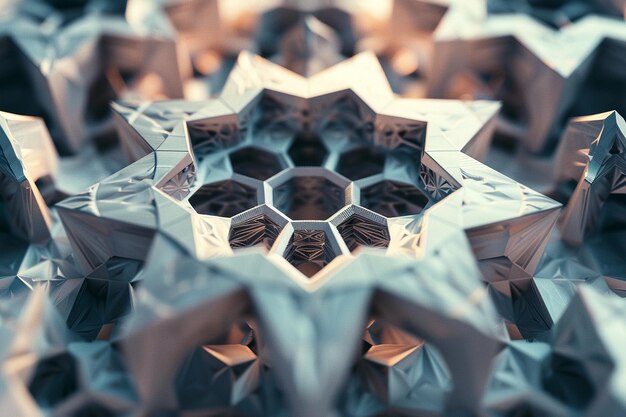 Photo delve into the mesmerizing intricacies of a geomet generative ai