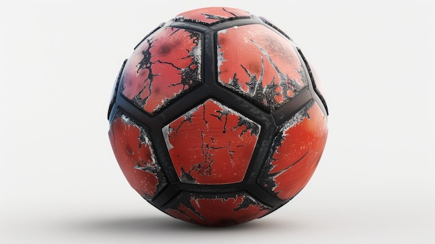 Delve into the realm of a 3D rendered soccer ball showcasing the fusion of artistry and