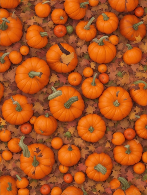 Delve into the warm embrace of autumn with a plethora of pumpkins celebrating the essence