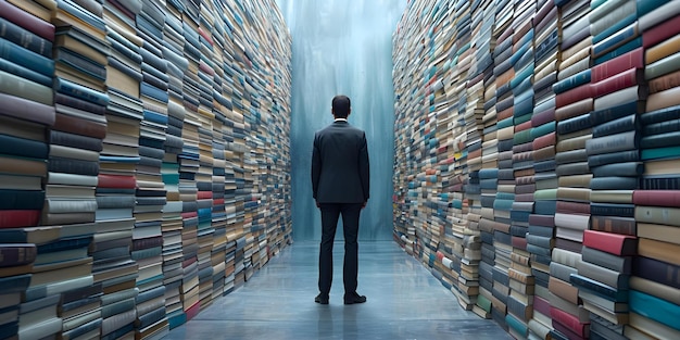 Premium Photo  Delving into the depths of books to unearth valuable 