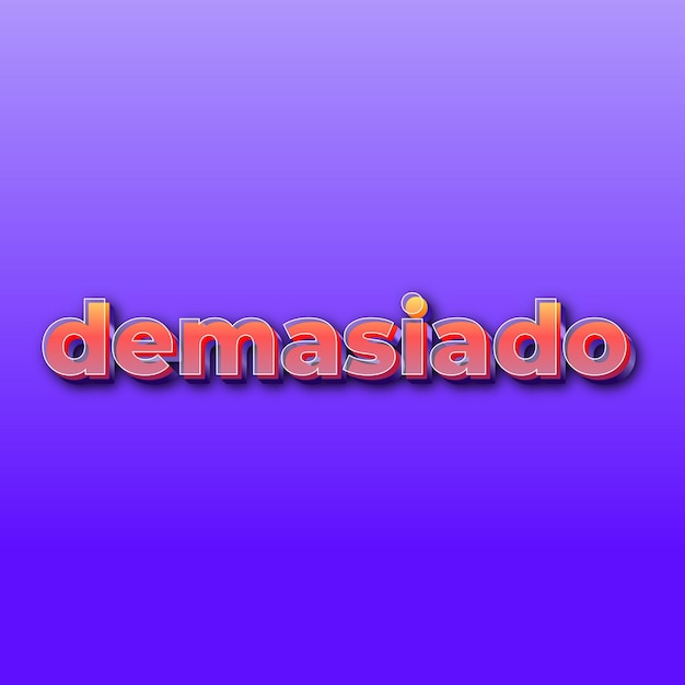 demasiadoText effect JPG gradient purple background card photo